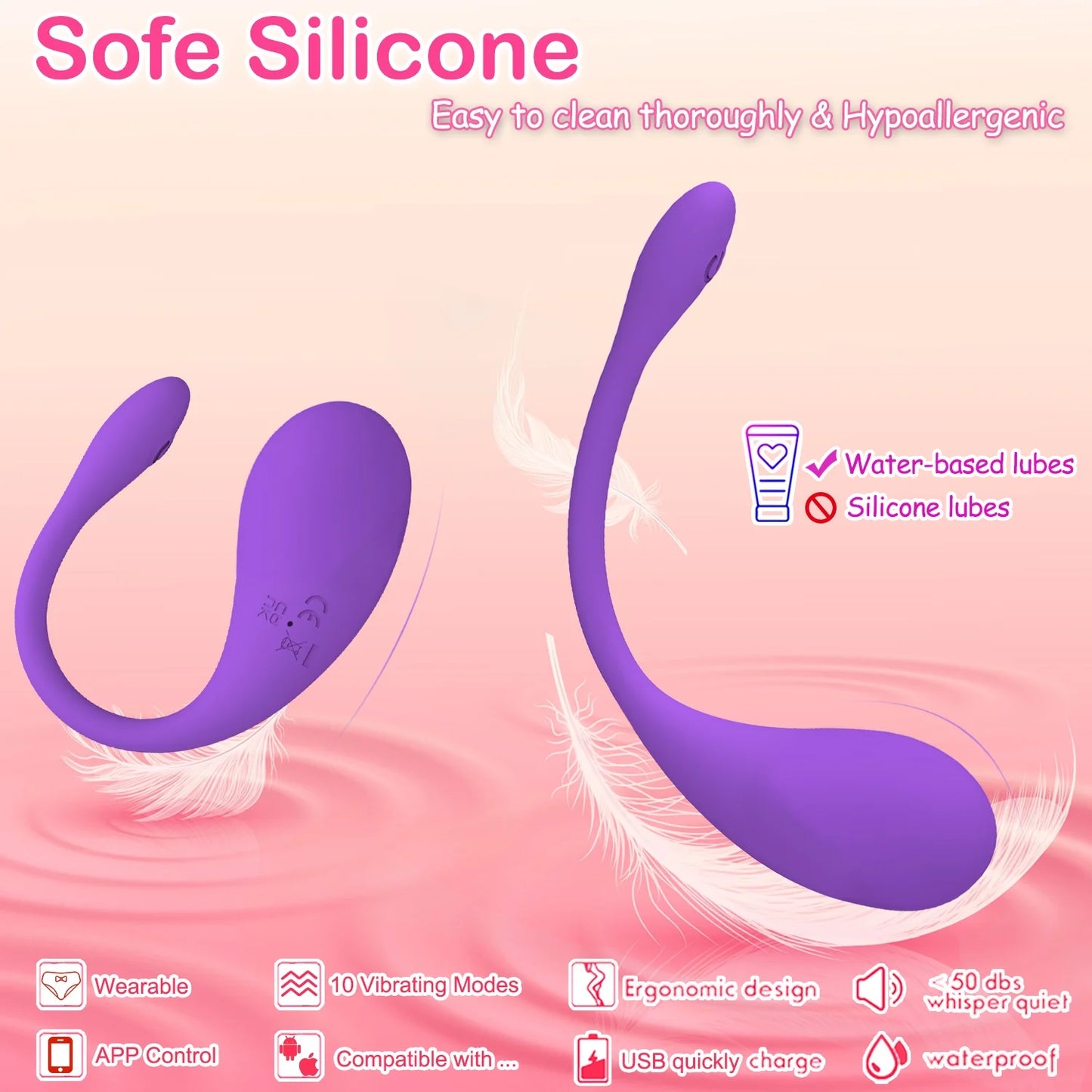  Sex Toys App Remote control Bluetooth vibrating bullet.