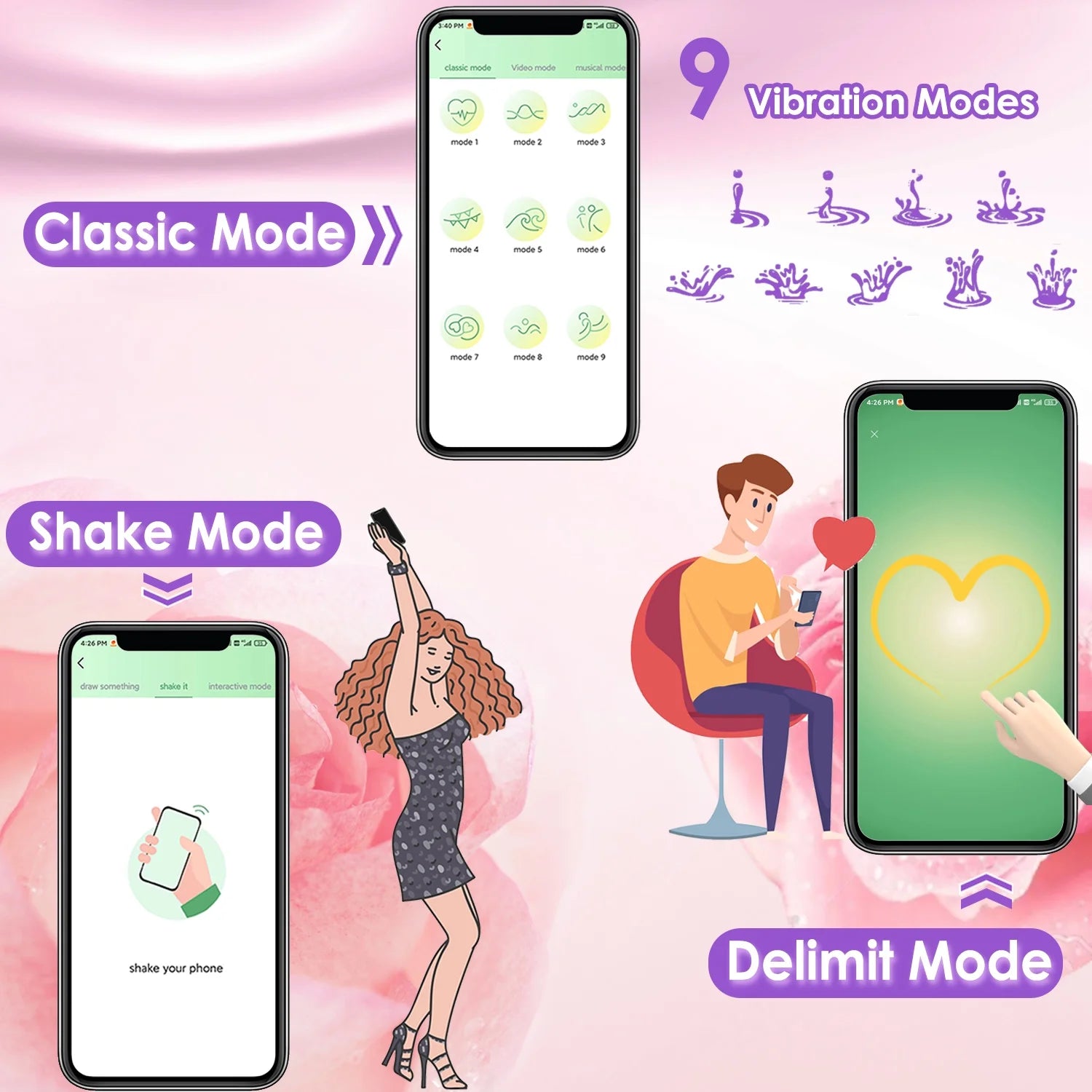  Sex Toys App Remote control Bluetooth vibrating bullet.