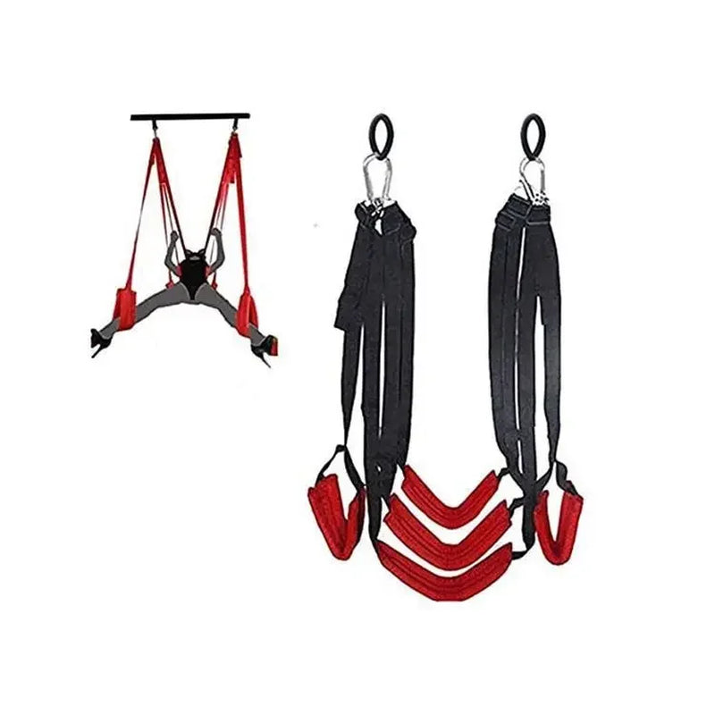 Upgraded sex swing with back and leg support for ultimate pleasure and fun