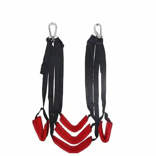 Upgraded sex swing with back and leg support for ultimate pleasure and fun