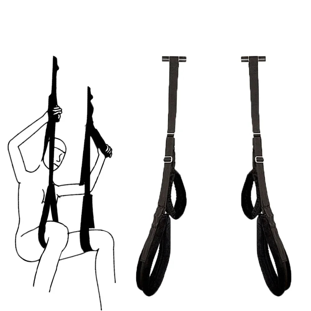 Upgraded sex swing with back and leg support for ultimate pleasure and fun