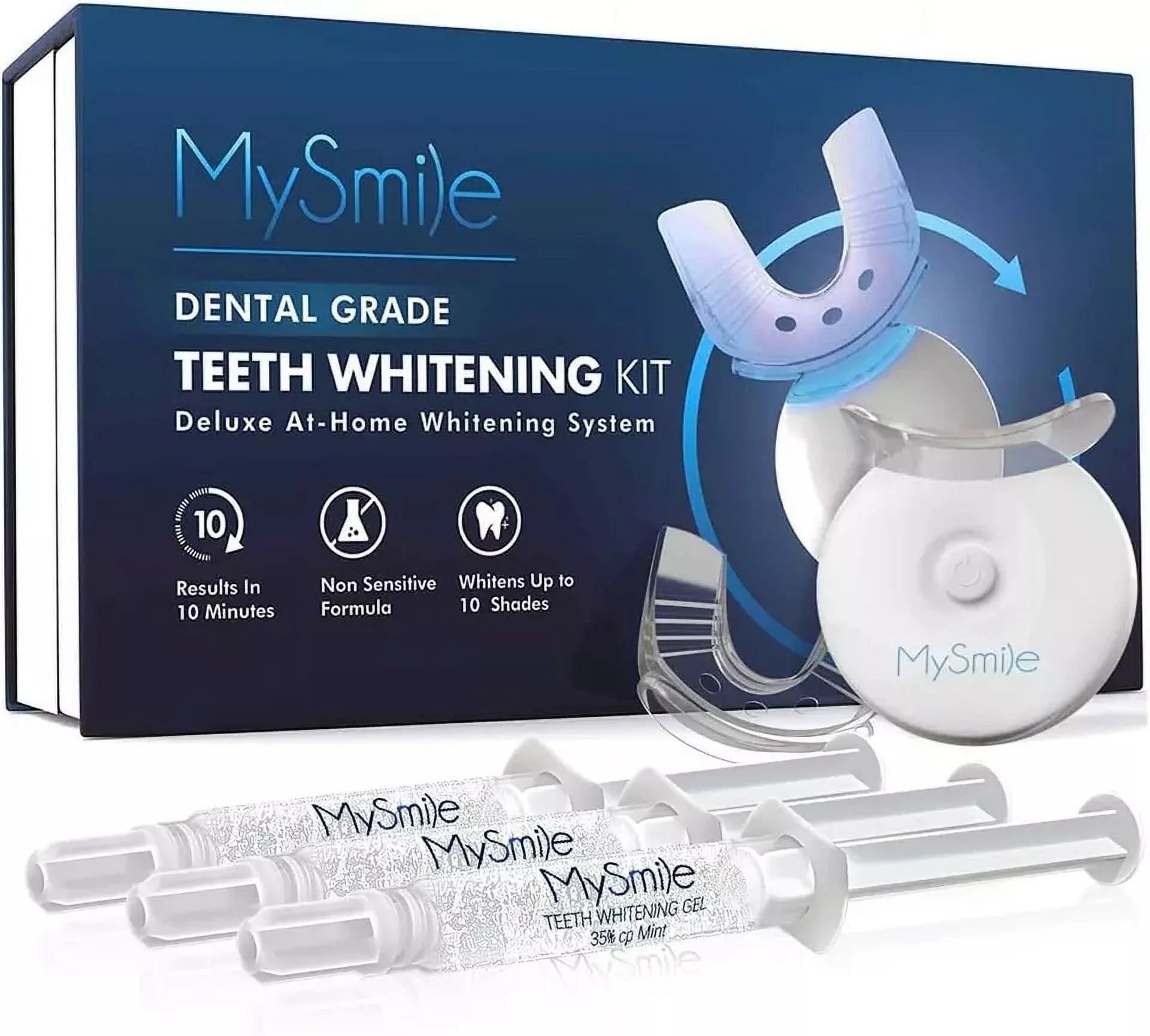 2PC  Teeth Whitening Kit with 5-LED Light, 6Pc Opalescence Whitening Gel Powerful Formula,10 Min Fast Tooth Whitener