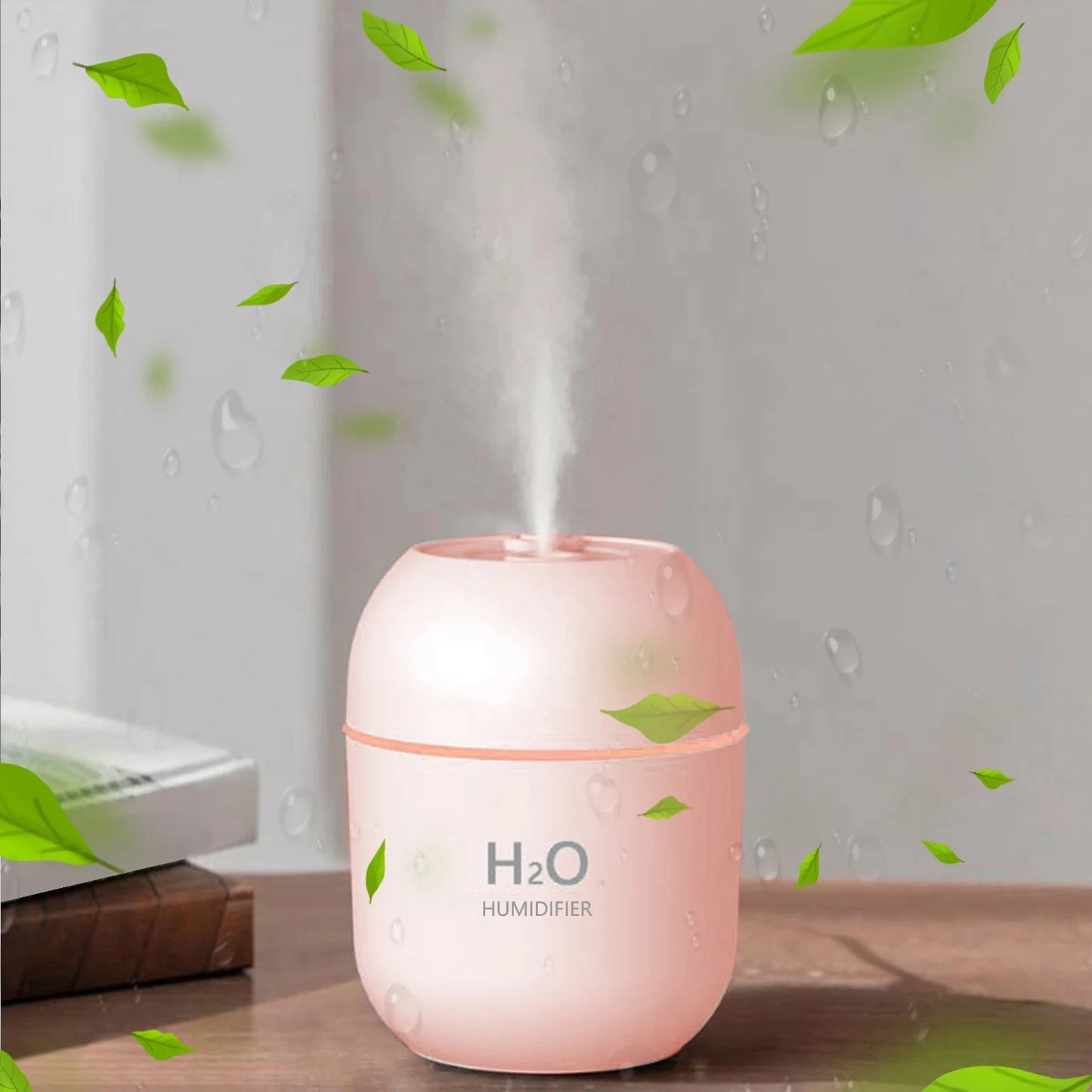 Humidifiers for Bedroom, Usb Rechargeable Humidifier Home Office Desk Humidifier Portable Mini Humidifier for Baby Bedroom Travel Office Home
